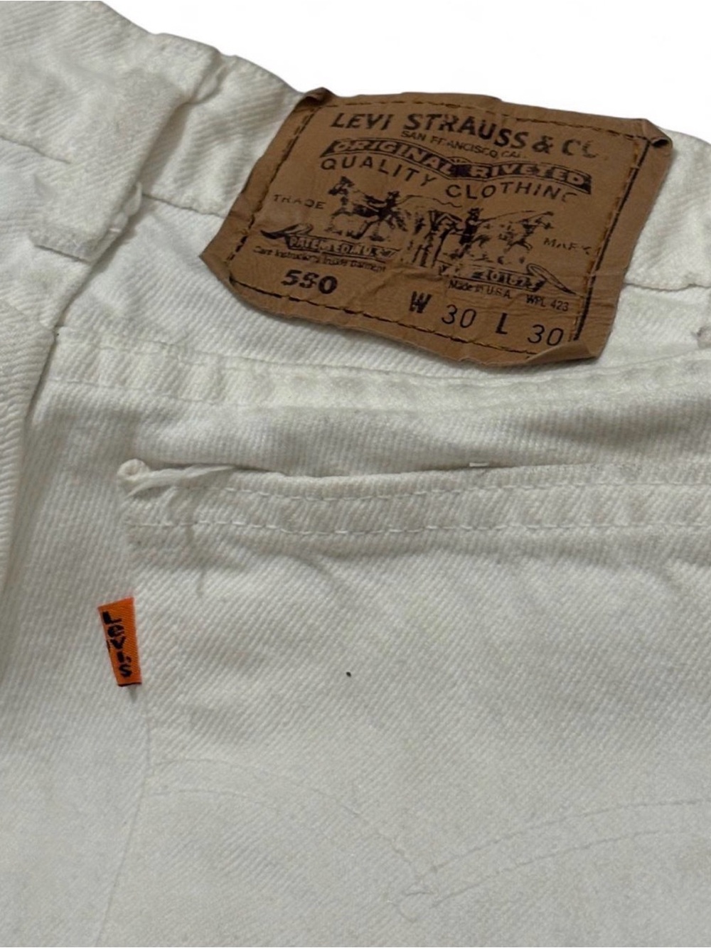 Levi's Orange Tab 550 1990s White